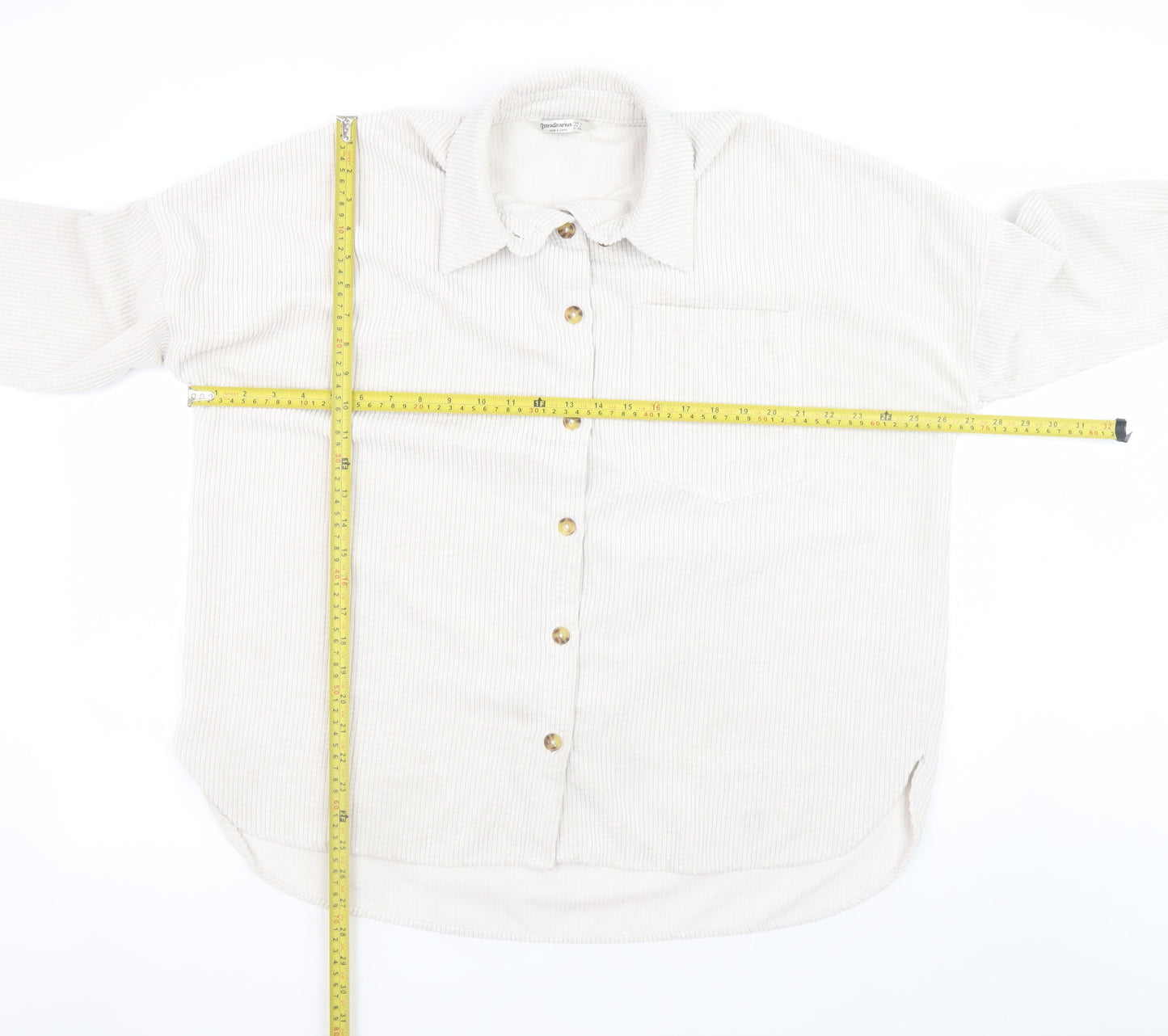 Womens UK Size 14 Stradivarius Beige Basic Jacket