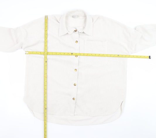 Womens UK Size 14 Stradivarius Beige Basic Jacket