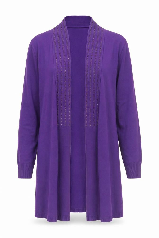 Womens UK Size L Autonomy Purple Cardigan Jumper