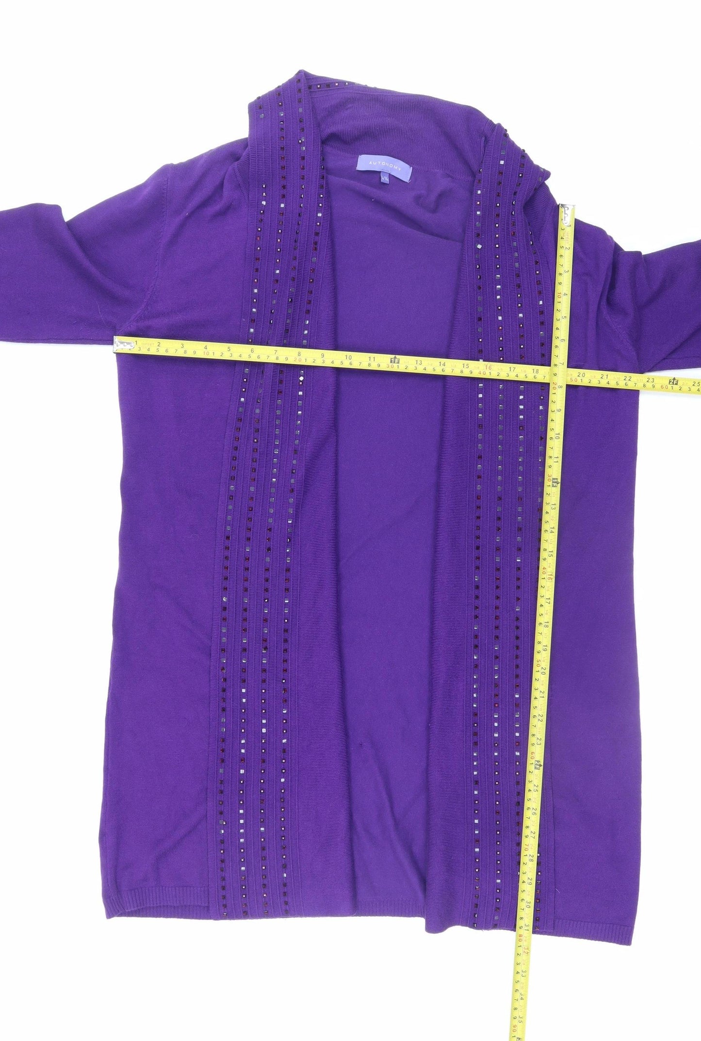 Womens UK Size L Autonomy Purple Cardigan Jumper