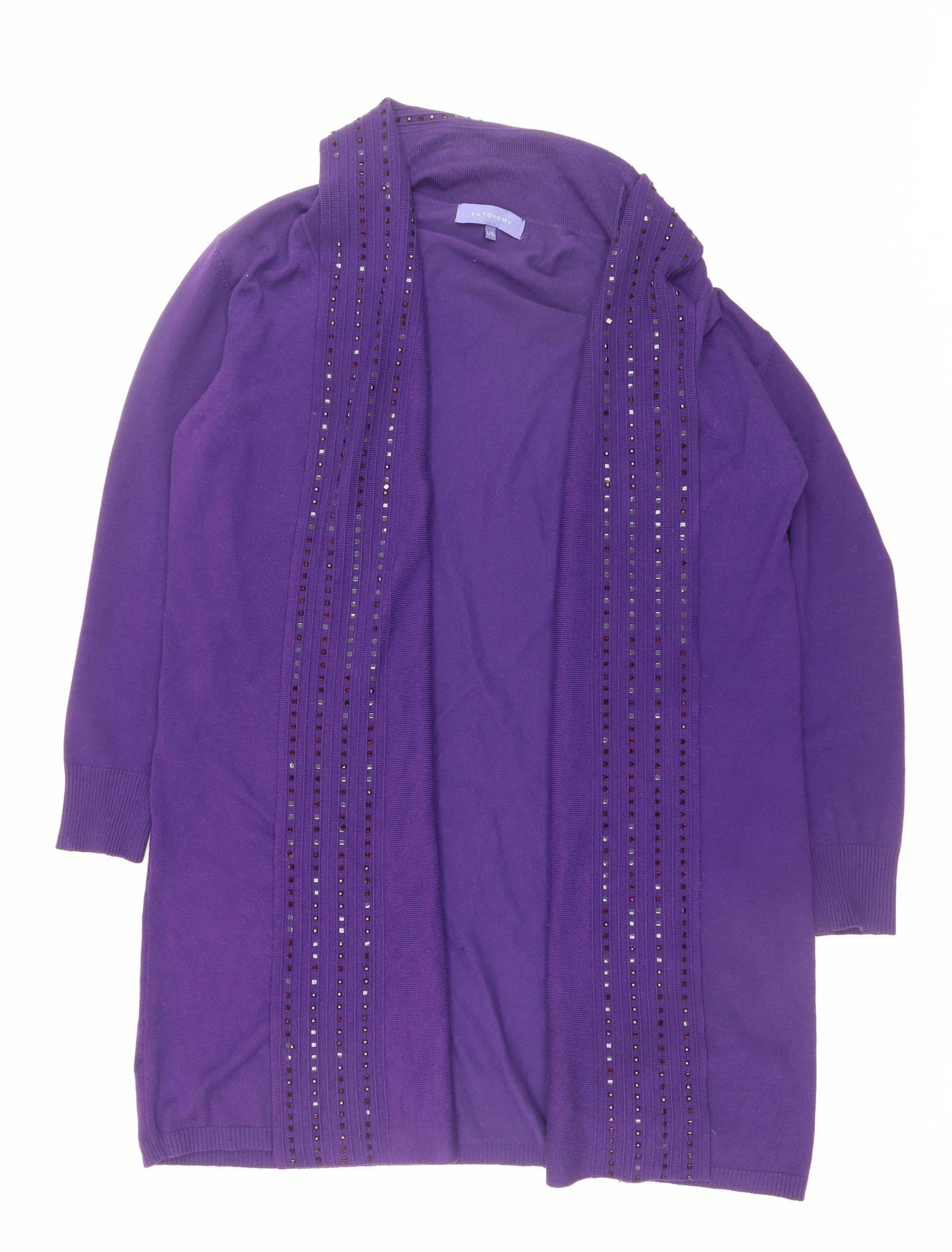 Womens UK Size L Autonomy Purple Cardigan Jumper