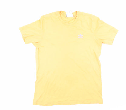 Mens UK Size S adidas Yellow  T-Shirt