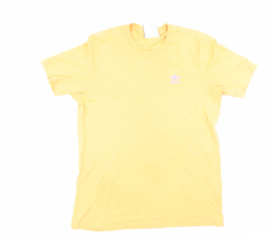 Mens UK Size S adidas Yellow  T-Shirt