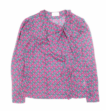Womens UK Size 8 Savida Pink Wrap Blouse