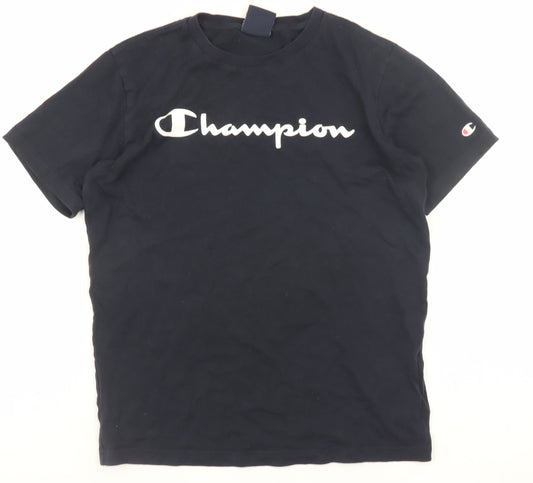 Teens UK Size L Champion Black  T-Shirt