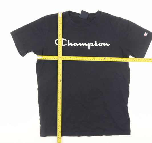 Teens UK Size L Champion Black  T-Shirt