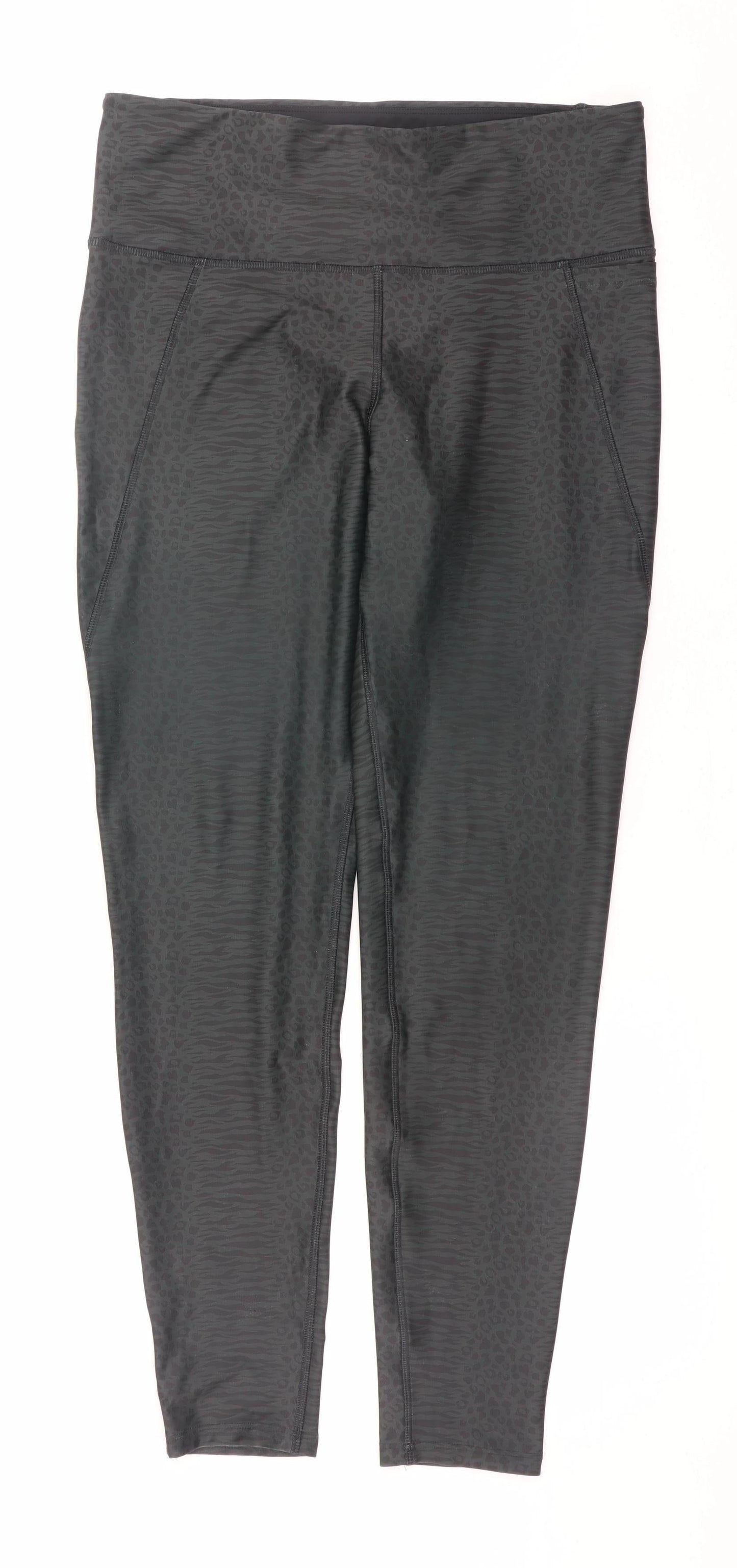 Womens UK Size L Reebok  Ankle Black Leggings