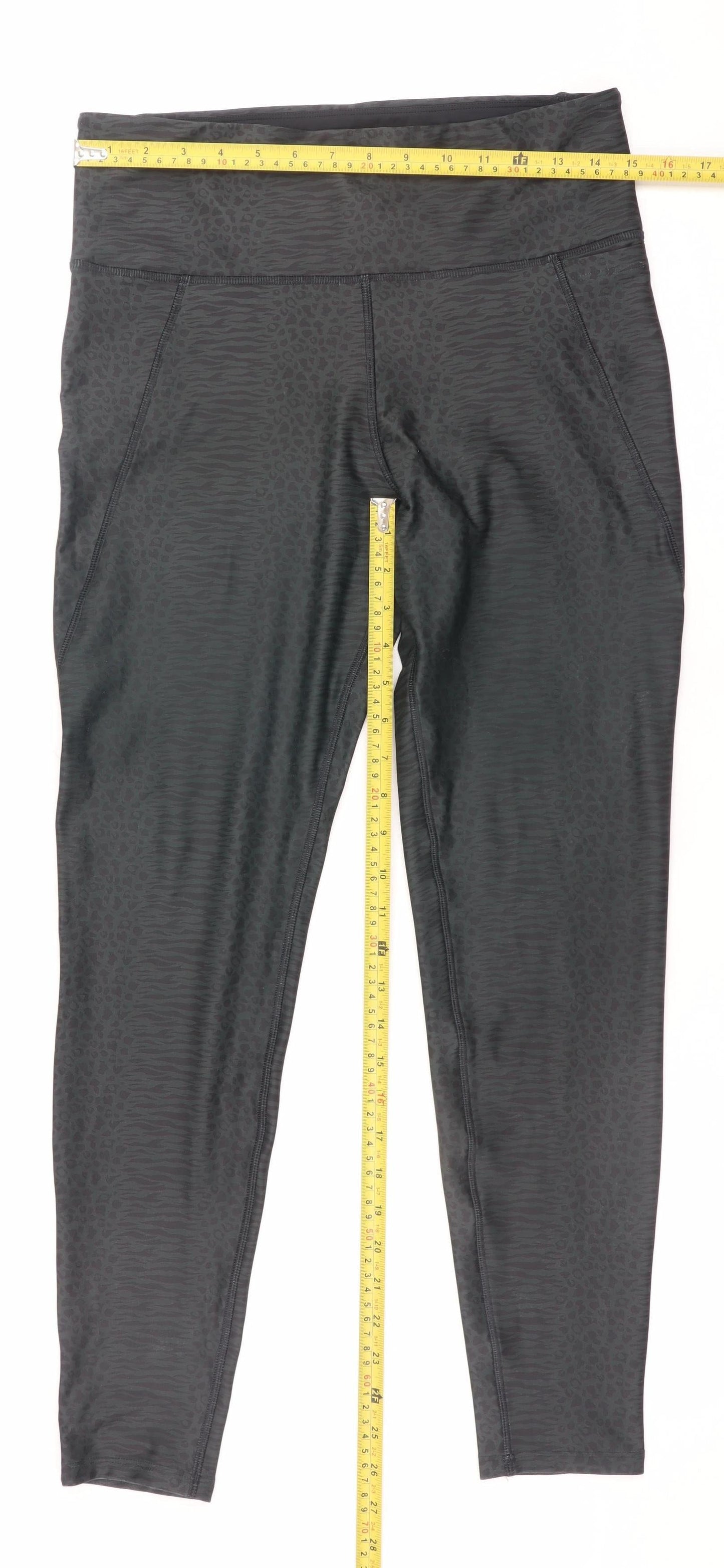 Womens UK Size L Reebok  Ankle Black Leggings