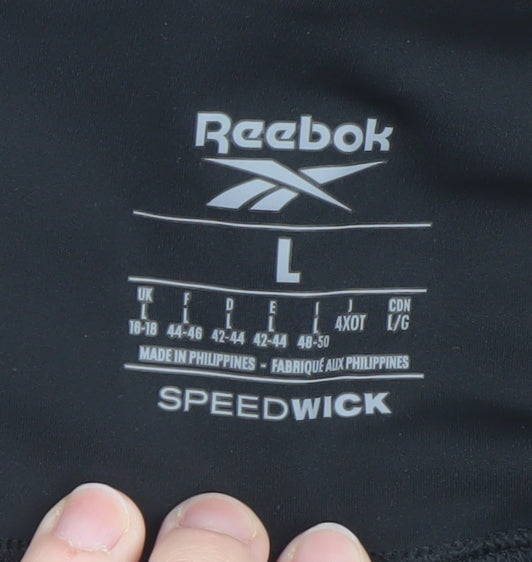 Womens UK Size L Reebok  Ankle Black Leggings