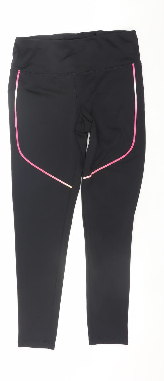 Womens UK Size 12-14 Crivit  Ankle Black Leggings