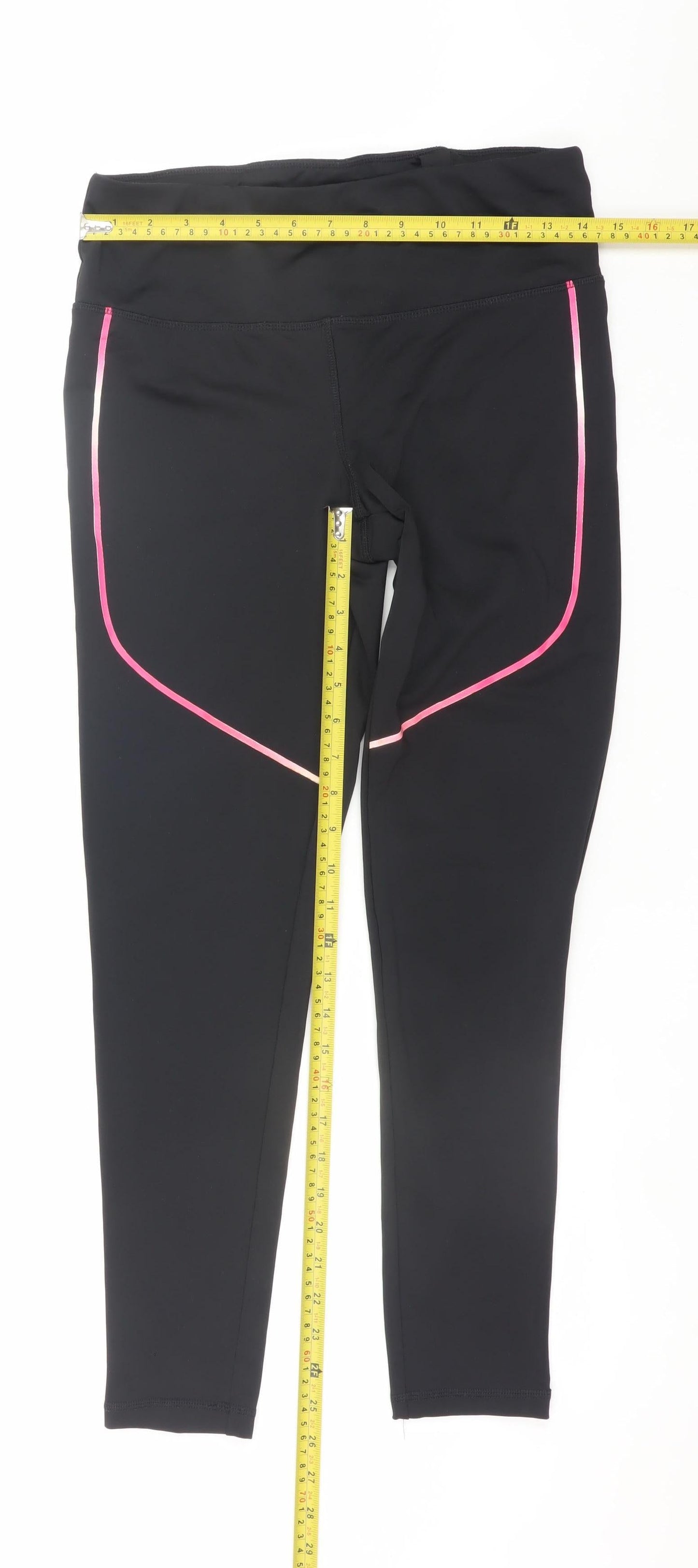 Womens UK Size 12-14 Crivit  Ankle Black Leggings