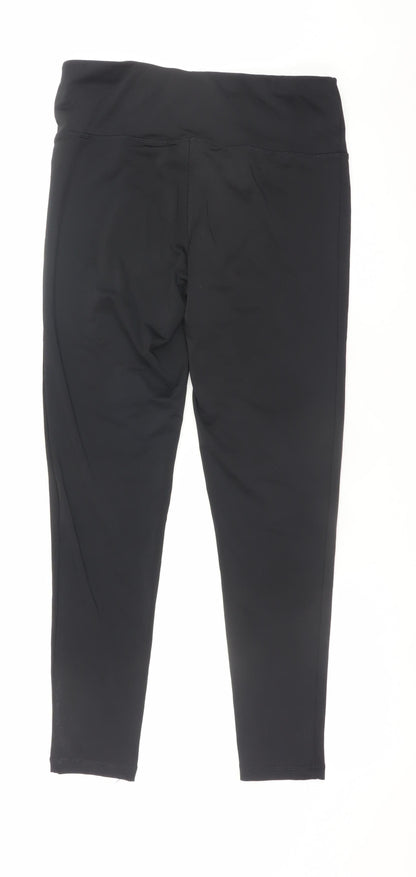 Womens UK Size 12-14 Crivit  Ankle Black Leggings