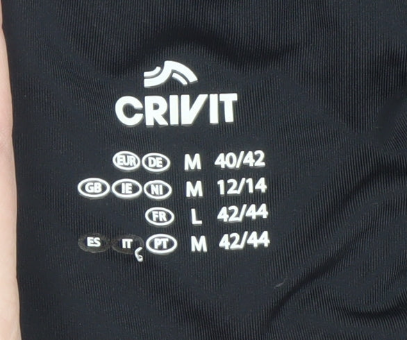 Womens UK Size 12-14 Crivit  Ankle Black Leggings