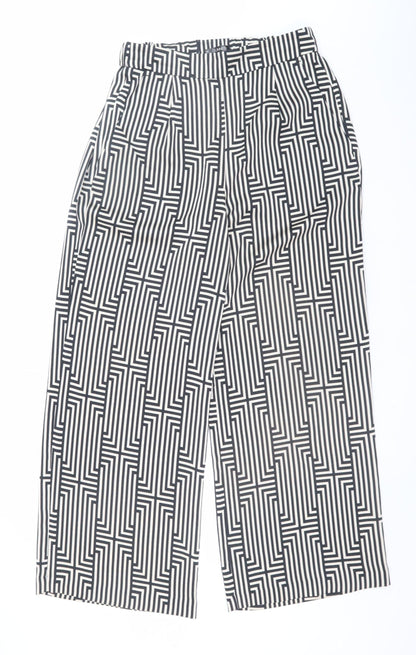 Womens UK Size S Dunnes Relaxed Fit Cropped Black Trousers
