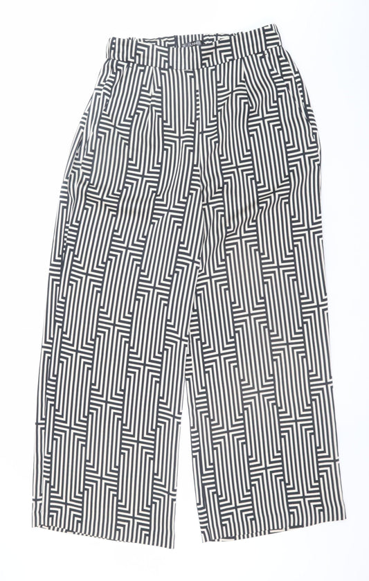 Womens UK Size S Dunnes Relaxed Fit Cropped Black Trousers