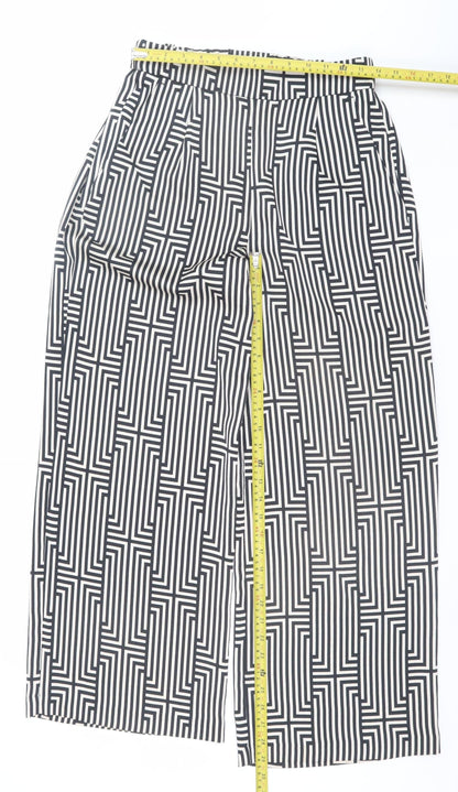 Womens UK Size S Dunnes Relaxed Fit Cropped Black Trousers