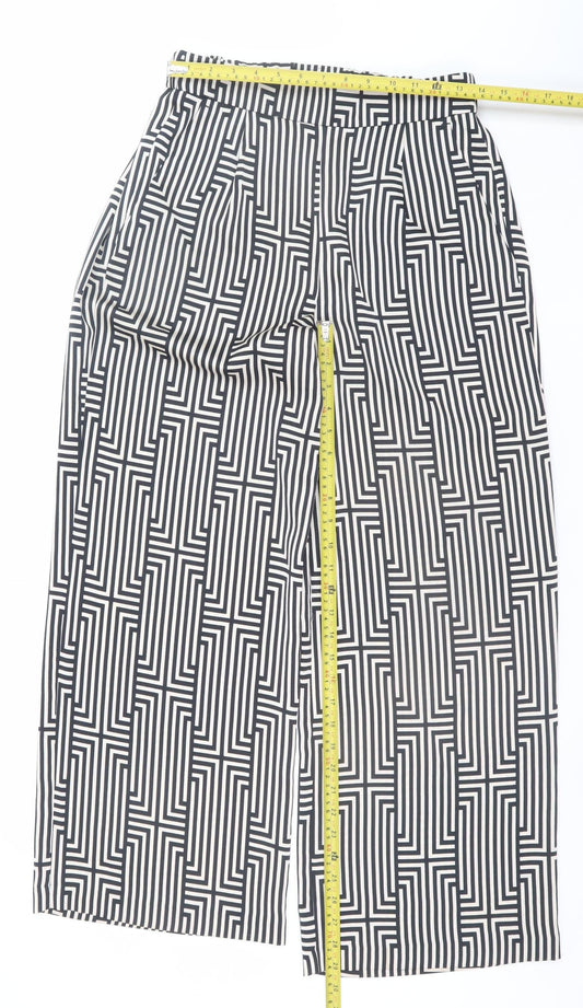 Womens UK Size S Dunnes Relaxed Fit Cropped Black Trousers
