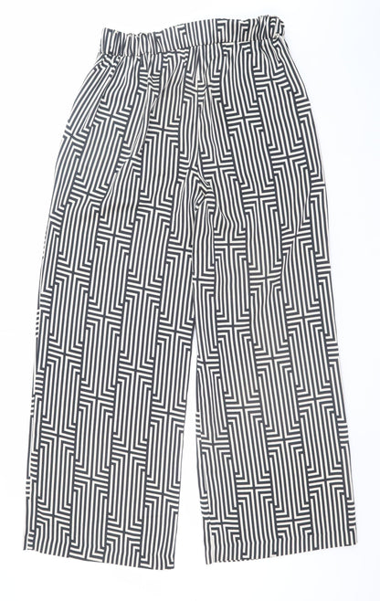 Womens UK Size S Dunnes Relaxed Fit Cropped Black Trousers