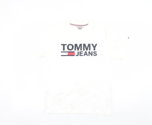 Mens UK Size XS Tommy Jeans White  T-Shirt