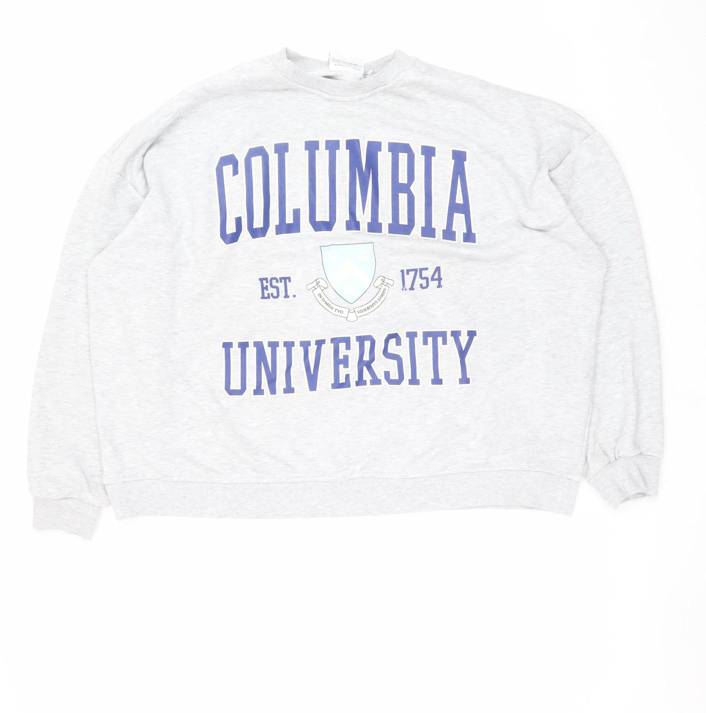 Womens UK Size L Columbia University Grey Pullover Sweatshirt