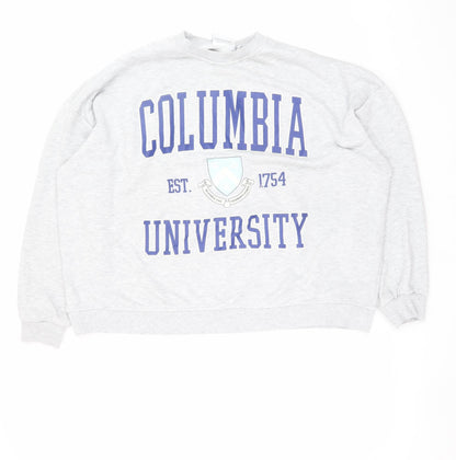 Womens UK Size L Columbia University Grey Pullover Sweatshirt