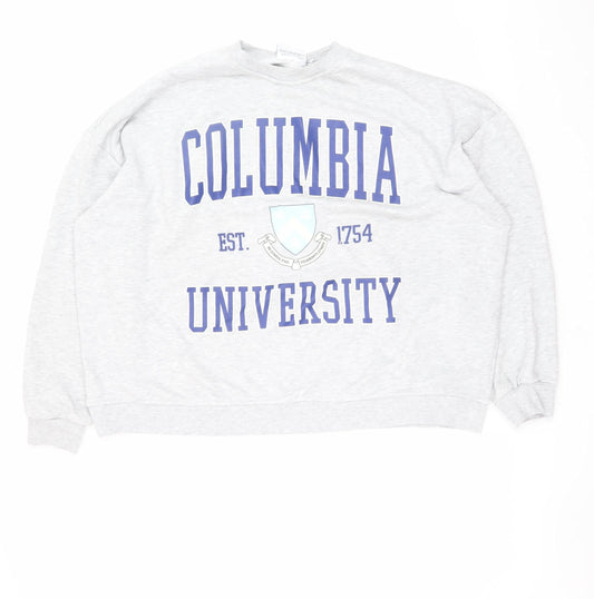 Womens UK Size L Columbia University Grey Pullover Sweatshirt