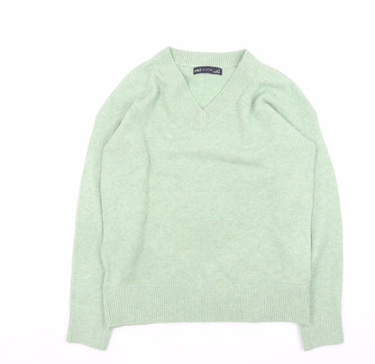 Mens UK Size XS Marks and Spencer Green Pullover Jumper