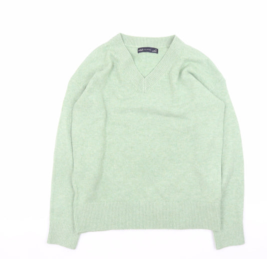 Mens UK Size XS Marks and Spencer Green Pullover Jumper