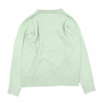 Mens UK Size XS Marks and Spencer Green Pullover Jumper