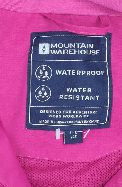 Teens UK Size 11-12 YRS Mountain Warehouse Pink Rain Coat