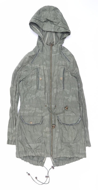 Womens UK Size 10 Lipsy Green Parka Coat