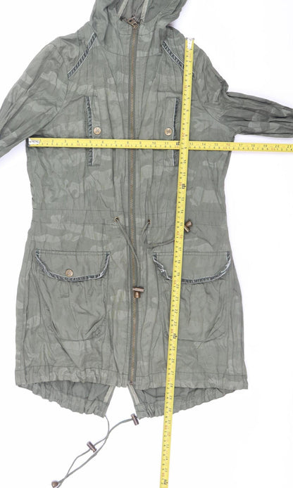 Womens UK Size 10 Lipsy Green Parka Coat
