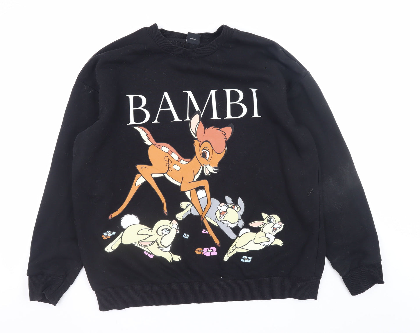 Womens UK Size L Disney at George Black Pullover Sweatshirt