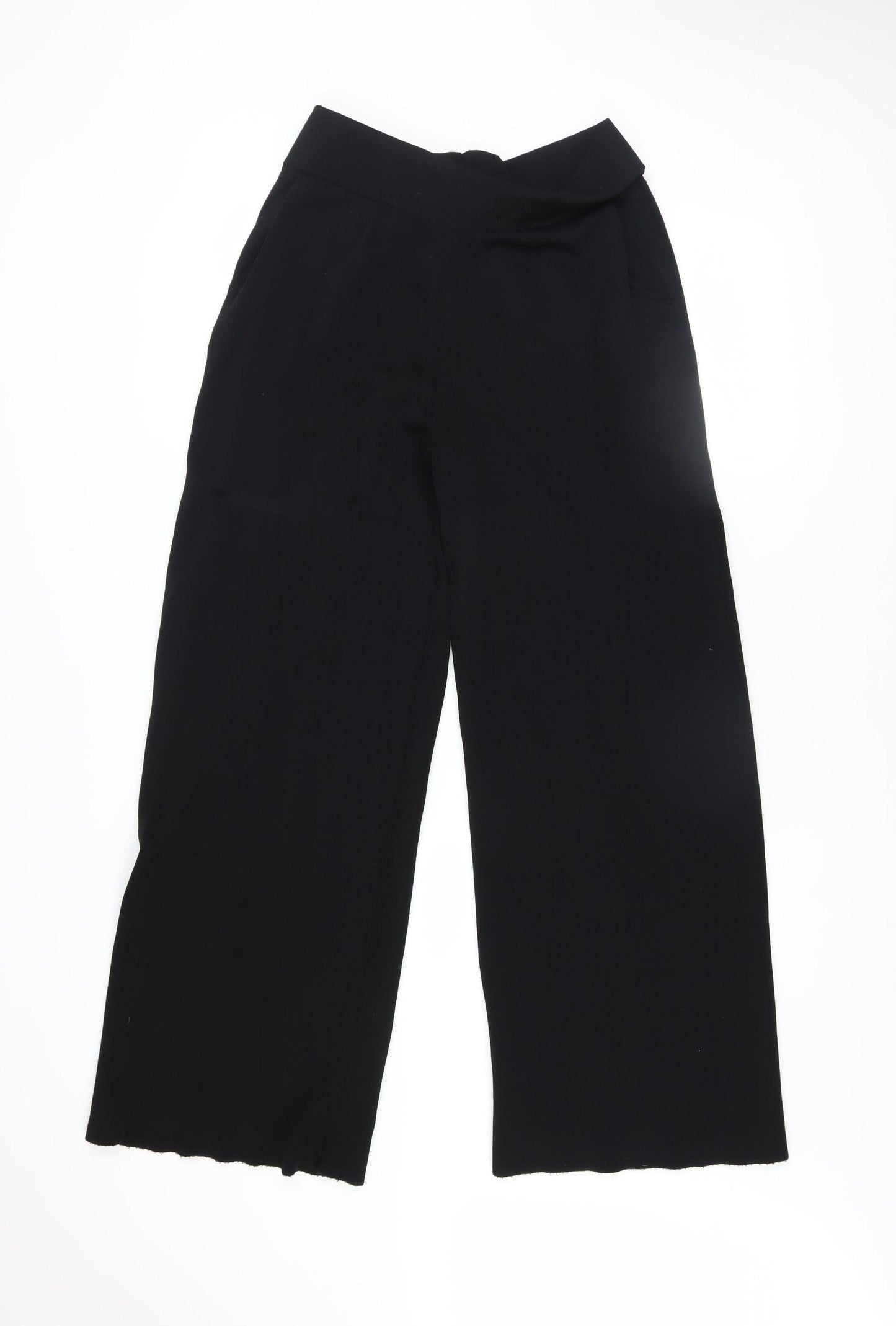 Womens UK Size M Lennon Courtney & Kilkenny Design Regular Fit Wide-Leg Black Tr