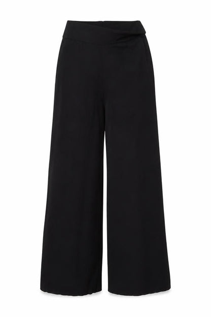 Womens UK Size M Lennon Courtney & Kilkenny Design Regular Fit Wide-Leg Black Tr