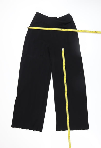 Womens UK Size M Lennon Courtney & Kilkenny Design Regular Fit Wide-Leg Black Tr