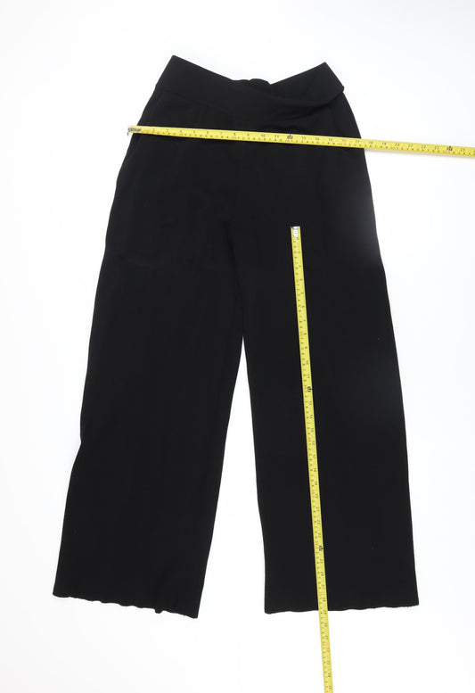 Womens UK Size M Lennon Courtney & Kilkenny Design Regular Fit Wide-Leg Black Tr
