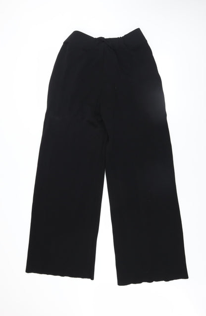 Womens UK Size M Lennon Courtney & Kilkenny Design Regular Fit Wide-Leg Black Tr