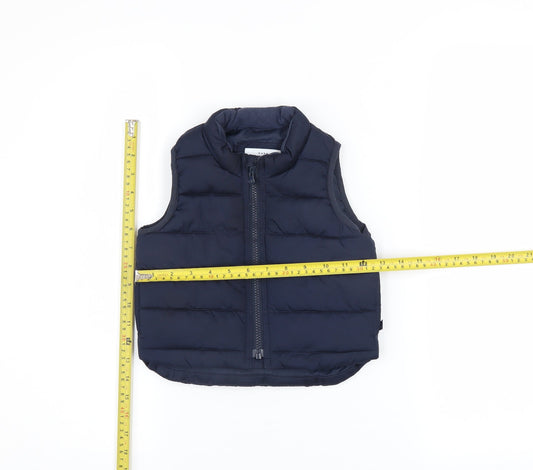 Baby GAP Unisex Blue Puffer Waistcoat 18-24 Months Water Resistant