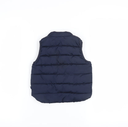 Baby GAP Unisex Blue Puffer Waistcoat 18-24 Months Water Resistant