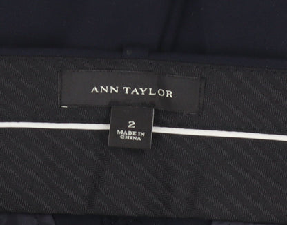 Womens UK Size 6 Ann Taylor Slim Fit Dress Pants Blue Trousers