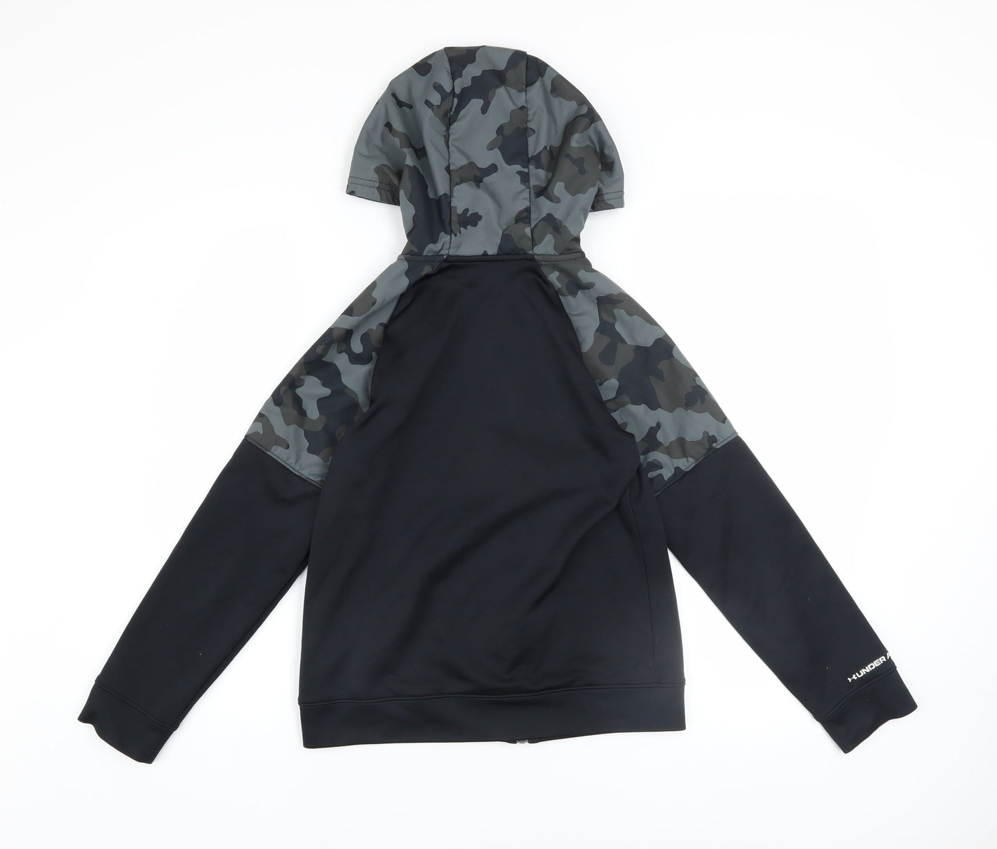 Boys UK Size 10-11 Years Under armour Black Full Zip Hoodie