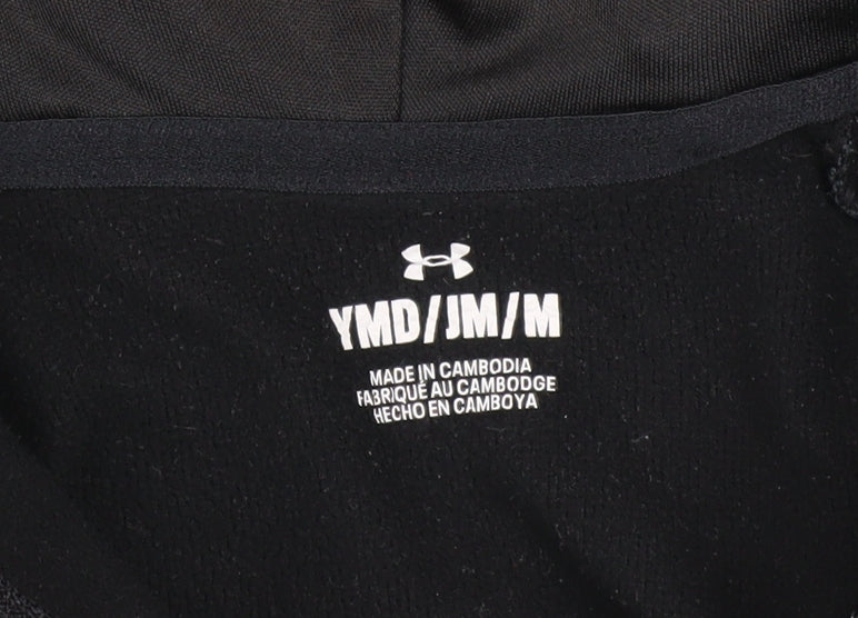 Boys UK Size 10-11 Years Under armour Black Full Zip Hoodie