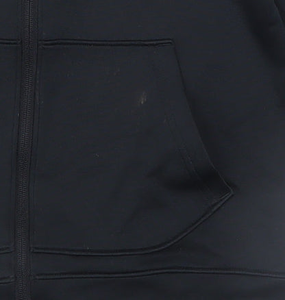 Boys UK Size 10-11 Years Under armour Black Full Zip Hoodie