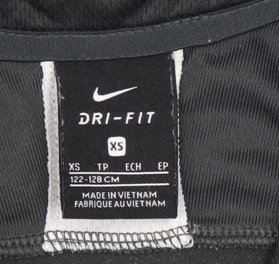 Nike Boys Black Dri-FIT XS 1/4 Zip Pullover Sweatshirt