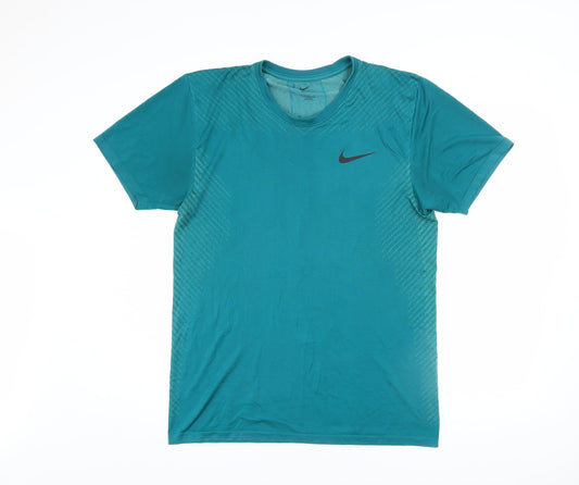 Mens UK Size M Nike Blue Running & Jogging Gym & Training Football T-Shirt