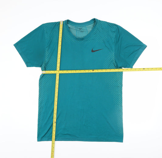 Mens UK Size M Nike Blue Running & Jogging Gym & Training Football T-Shirt