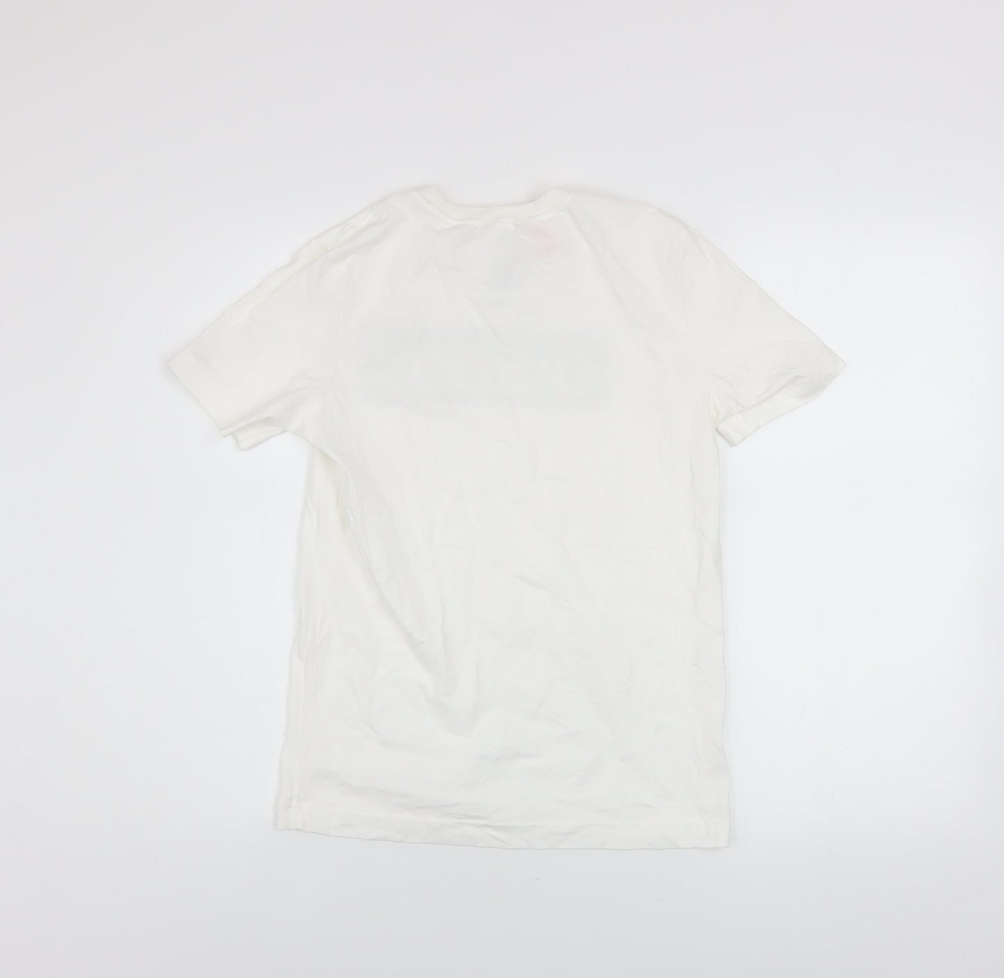 Adidas Boys White Camouflage Logo T-Shirt 11-12 Years Cotton Casual