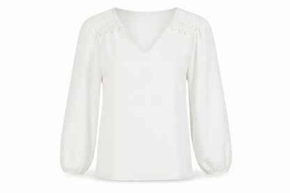 Womens UK Size M LUNA White Tunic Blouse