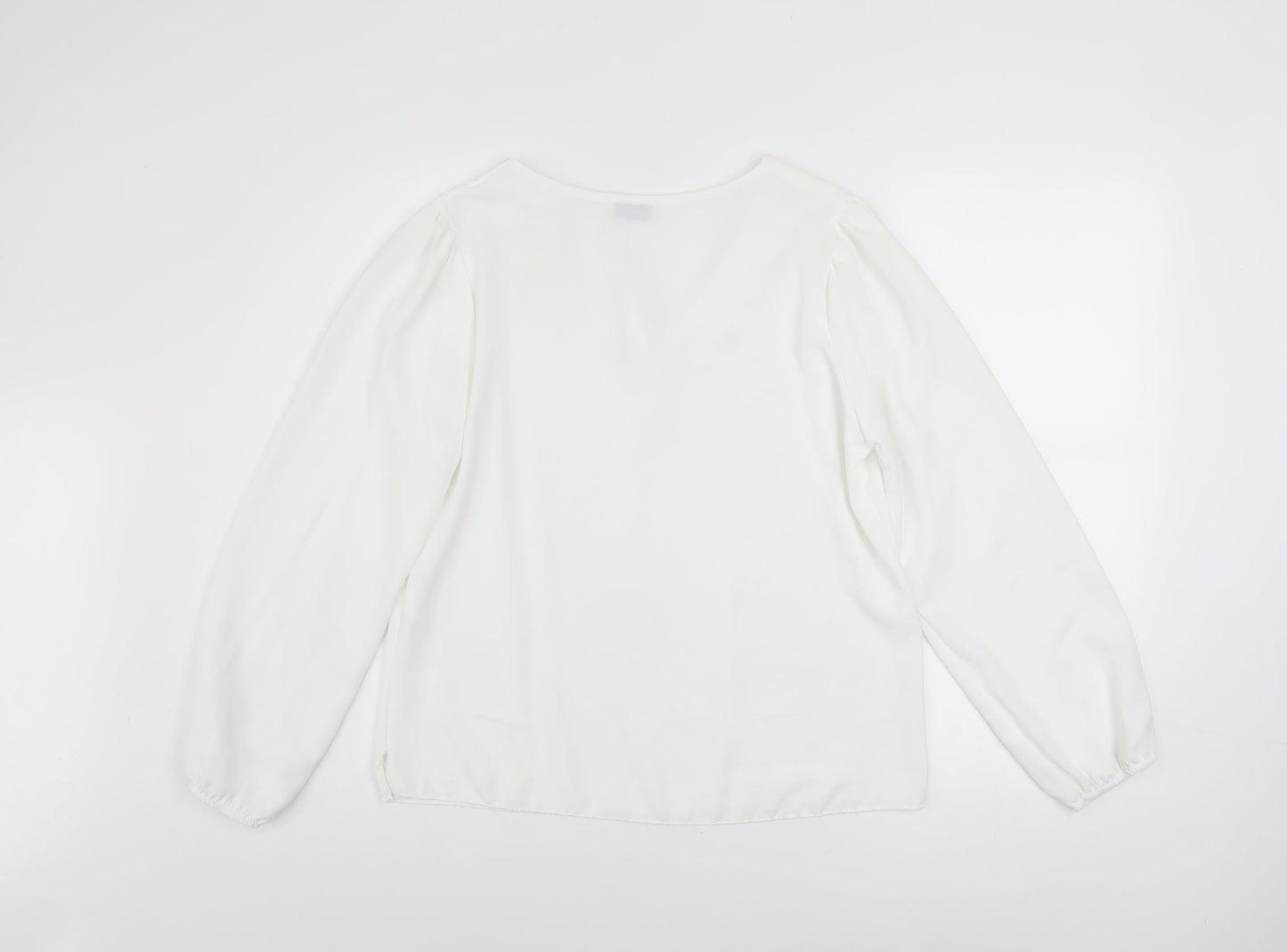 Womens UK Size M LUNA White Tunic Blouse